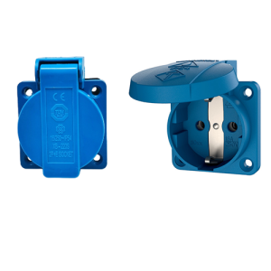 Ổ cắm Schuko 2P+E 220-250V 16A  1023106-BK