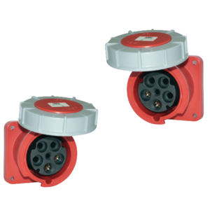 Ổ cắm gắn âm 3P 63A 6H IP67 - dạng nghiêng F433-6FC