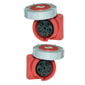 Ổ cắm gắn âm 4P 63A 6H IP67 - dạng nghiêng F434-6FC