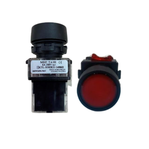 Nút nhấn không đèn viền nhựa màu đỏ MRF-TA1R