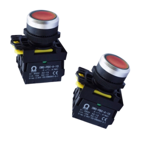 Nút nhấn Omega có đèn, loại lồi Ø 22mm, nhấn nhả, màu đỏ OMG-PBX-01D-R31