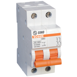 Cầu dao tự động MCB SC68N Series 2P SINO SC68N/C2032