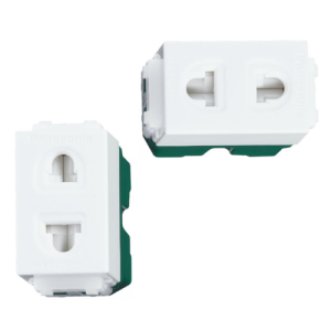 Ổ cắm đơn có màn hình, 250VAC-16A màu xám ánh kim WEV1081-7MYH