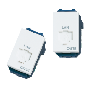 Ổ cắm dữ liệu CAT5 màu xám ánh kim  WEV2488MYH-CAT5E