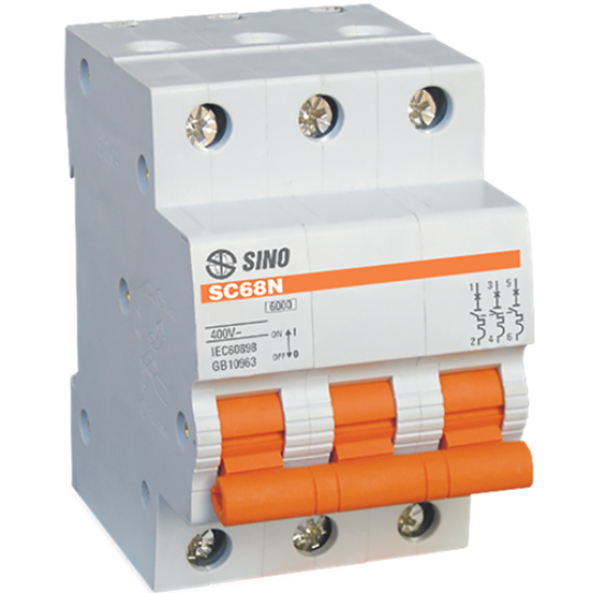 Cầu dao tự động MCB SC68N Series 3P SINO SC68N/C3020