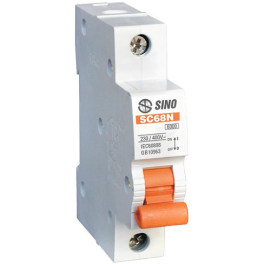Cầu dao tự động MCB SC68N Series 1P SINO SC68N/C1020